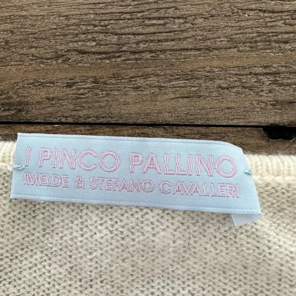 Designer I Pinco Pallino Baby Girls 100% Cashmere Wrap Sweater Cream Bow Wedding - Picture 3 of 7